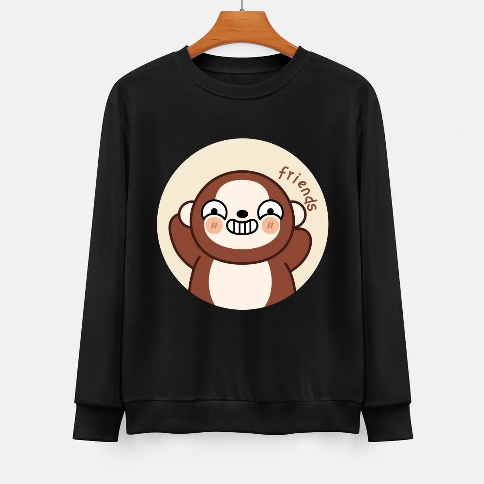 Front Patterned Long Sleeve TopVibrant Colors Slim Fit